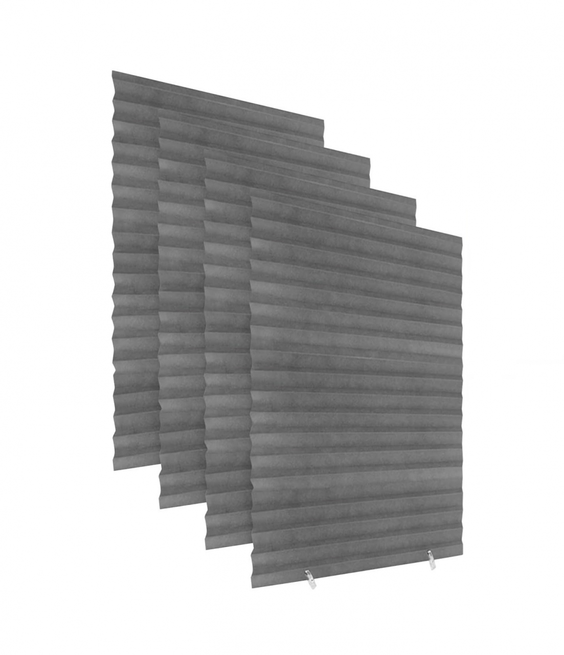 Set 4 Jaluzele Plisate cu Sistem de Prindere Autoadeziv Luxer, Dimensiuni 150X60 cm, Alb, jaluzele geamuri mansarda rulou dedeman velux leroy merlin pentru ferestre interior hornbach ieftine luxer [1]