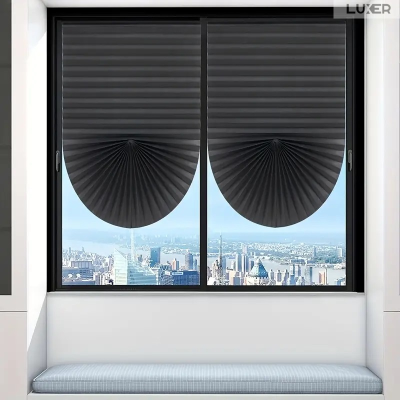 Set 4 Jaluzele Plisate cu Sistem de Prindere Autoadeziv Luxer, Dimensiuni 150X60 cm, Alb, jaluzele geamuri mansarda rulou dedeman velux leroy merlin pentru ferestre interior hornbach ieftine luxer [3]