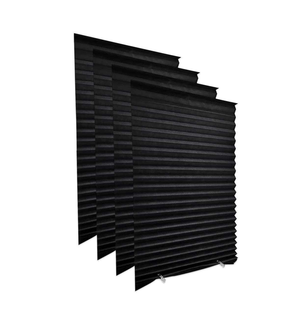 Set 4 Jaluzele Plisate cu Sistem de Prindere Autoadeziv Luxer, Dimensiuni 150X60 cm, Alb, jaluzele geamuri mansarda rulou dedeman velux leroy merlin pentru ferestre interior hornbach ieftine luxer [1]