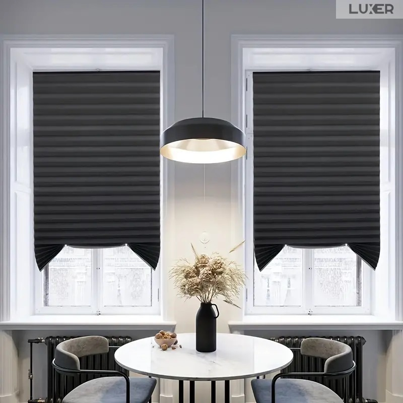 Set 4 Jaluzele Plisate cu Sistem de Prindere Autoadeziv Luxer, Dimensiuni 150X60 cm, Alb, jaluzele geamuri mansarda rulou dedeman velux leroy merlin pentru ferestre interior hornbach ieftine luxer [11]