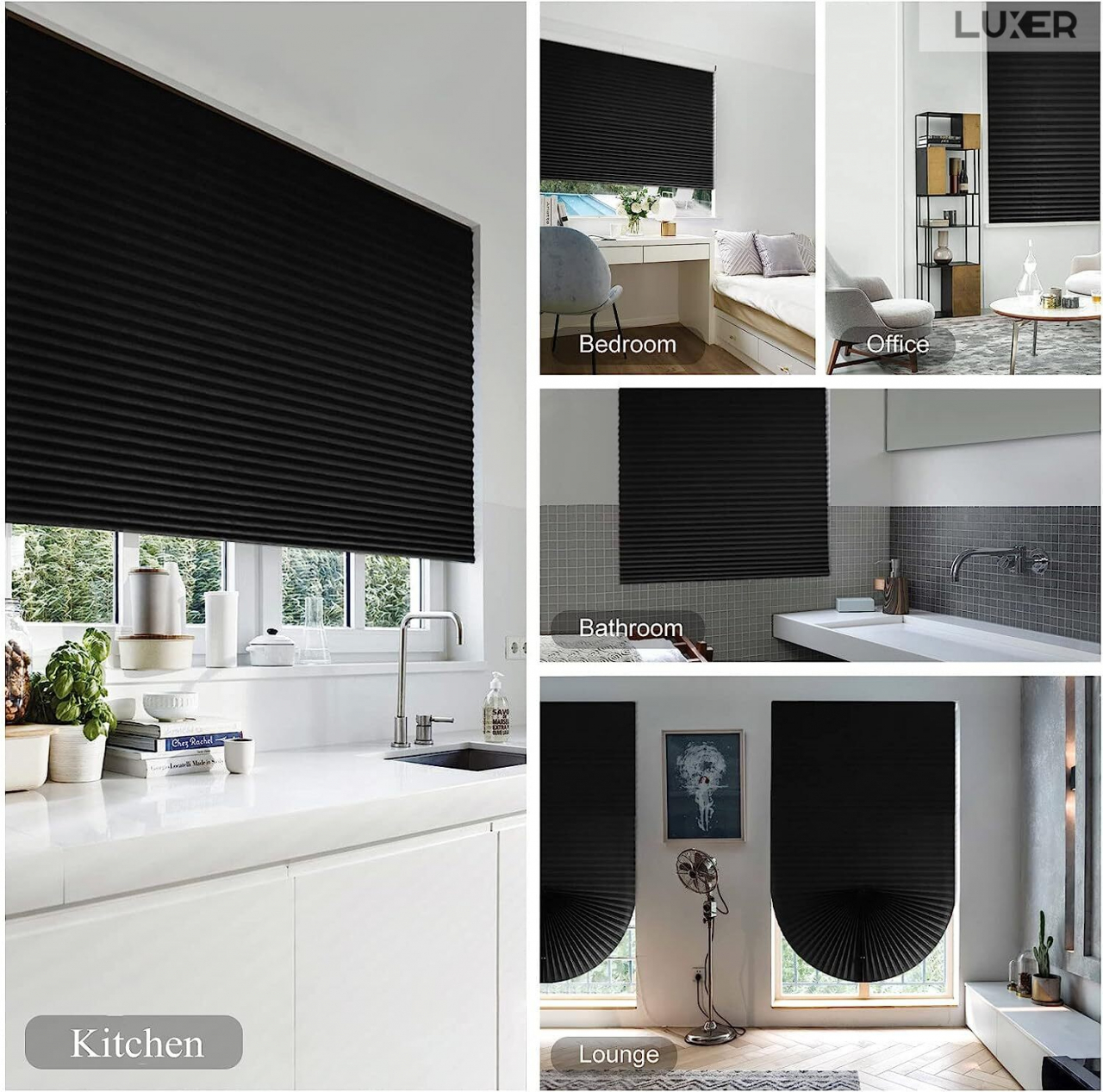 Set 4 Jaluzele Plisate cu Sistem de Prindere Autoadeziv Luxer, Dimensiuni 150X60 cm, Alb, jaluzele geamuri mansarda rulou dedeman velux leroy merlin pentru ferestre interior hornbach ieftine luxer [12]