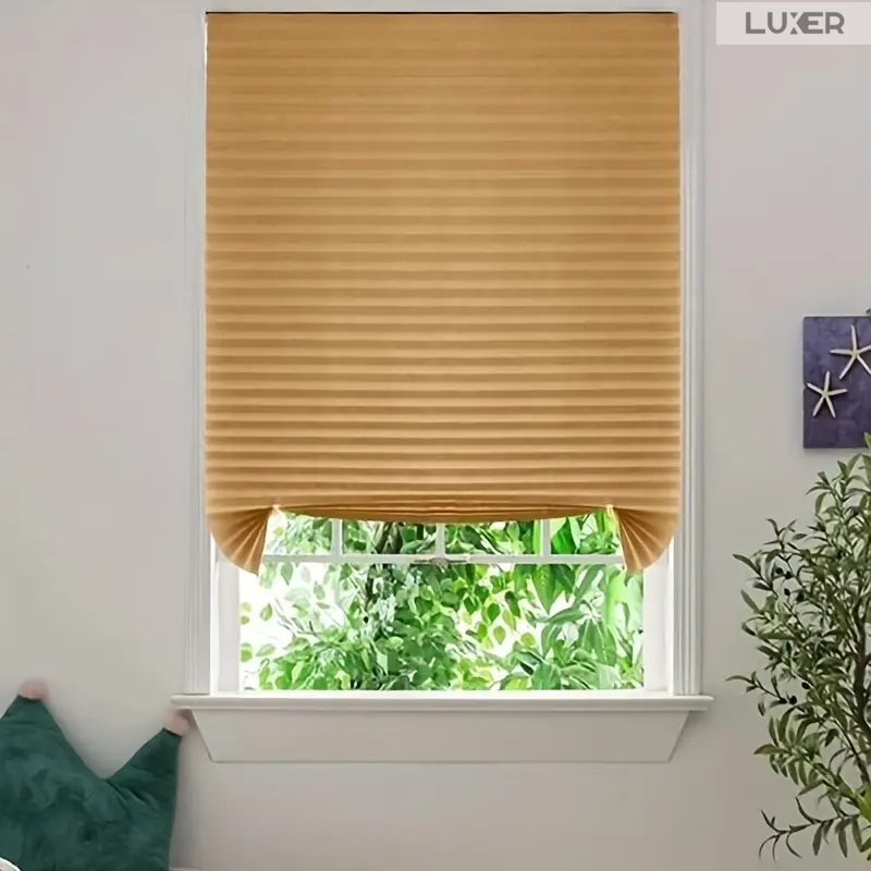 Set 2 Jaluzele Plisate cu Sistem de Prindere Autoadeziv Luxer, Dimensiuni 150X60 cm, Alb, jaluzele geamuri mansarda rulou dedeman velux leroy merlin pentru ferestre interior hornbach ieftine luxer [2]