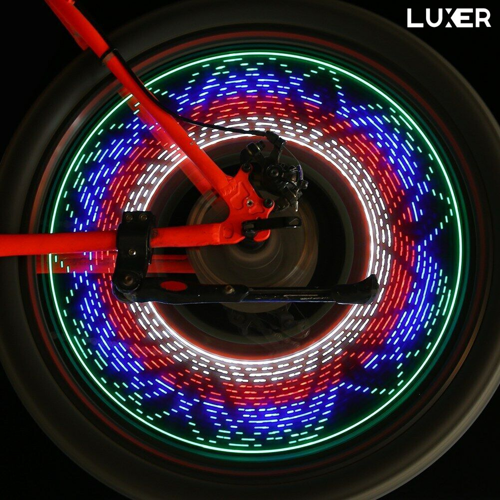 Lampa LED Multicolora Pentru Spite Bicicleta Cu Senzor De Lumina Si De Miscare, 16 LED-uri, 32 Modele, 16.5x9 cm, Luxer [7]