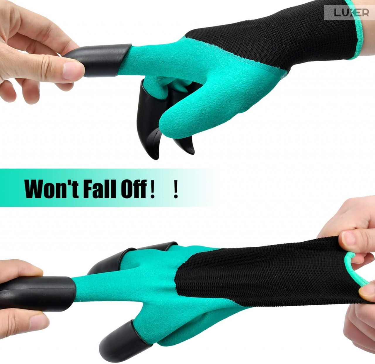 Manusi De Gradinarit Cu 4 Gheare Pentru Sapat, Plantat sau Plivit, Marime Universala, Verde, Luxer, potrivite pentru activitatile din gradina, leroy  merlin brico depot kaufland, pentru trandafiri flori [14]