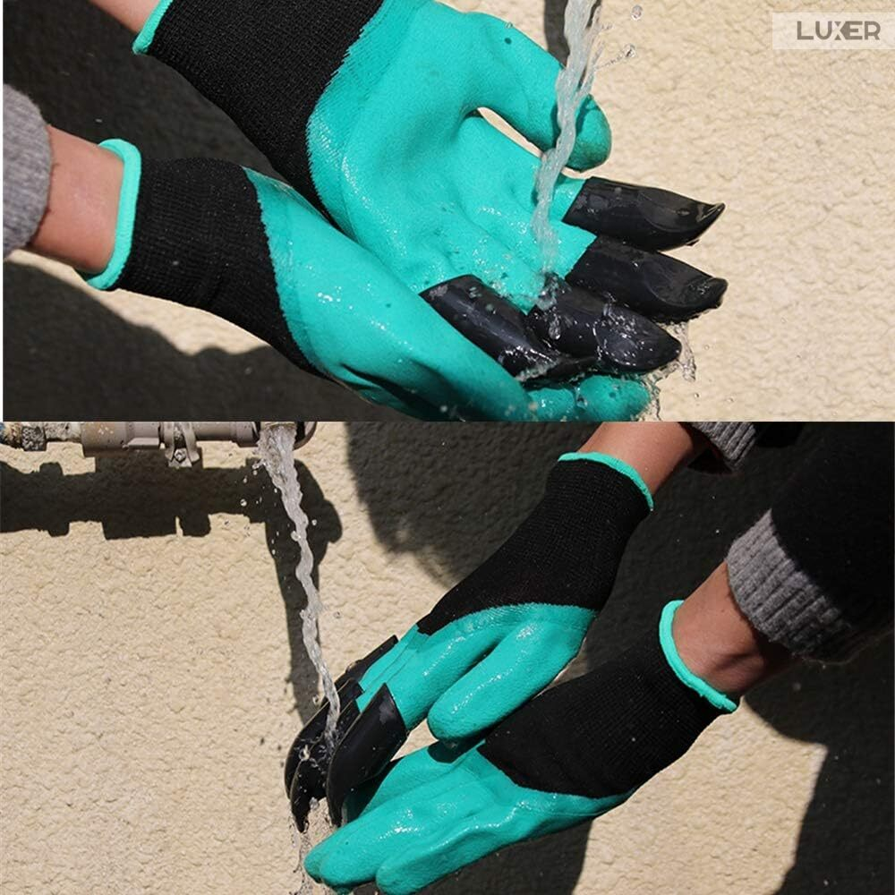 Manusi De Gradinarit Cu 4 Gheare Pentru Sapat, Plantat sau Plivit, Marime Universala, Verde, Luxer, potrivite pentru activitatile din gradina, leroy  merlin brico depot kaufland, pentru trandafiri flori [12]