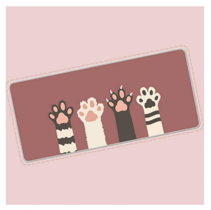 Mousepad Gaming Luxer BigFoot 90 x 40 cm, Baza Cauciucata si Cusaturi laterale, Waterproof, Antiderapant,  mouse pad dogs lovers labe de catelusi fete aqirys gaming logitech razer rgb personalizat xxl altex emag mare luxer [2]