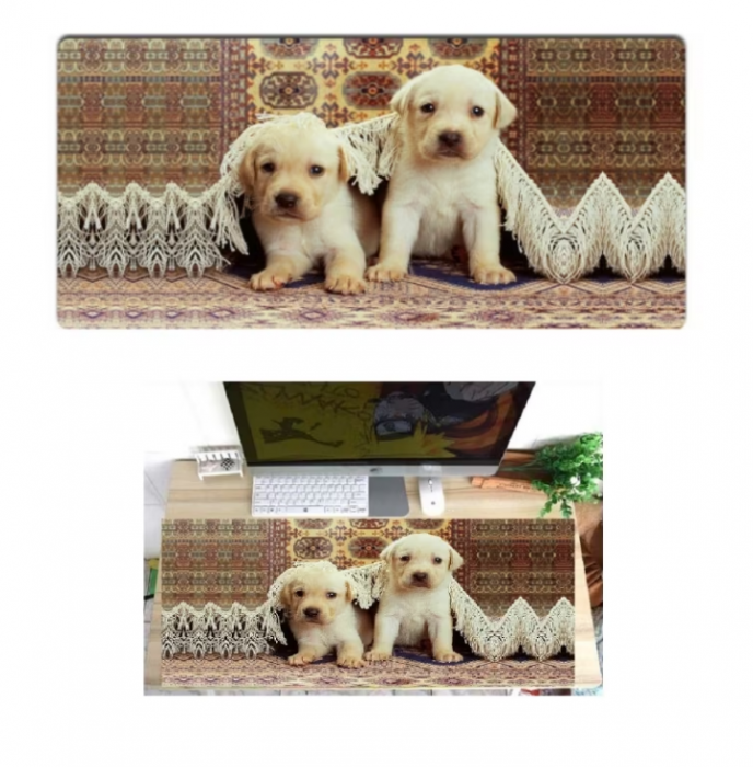 Mousepad Gaming Luxer Catelusi 90 x 40 cm, Baza Cauciucata si Cusaturi laterale, Waterproof, Antiderapant, mouse pad catei catelusi dogs lovers logitech razer rgb toucpad bes for xxl wireless mare altex flanco emag large v2 covor persan ieftin luxer [1]
