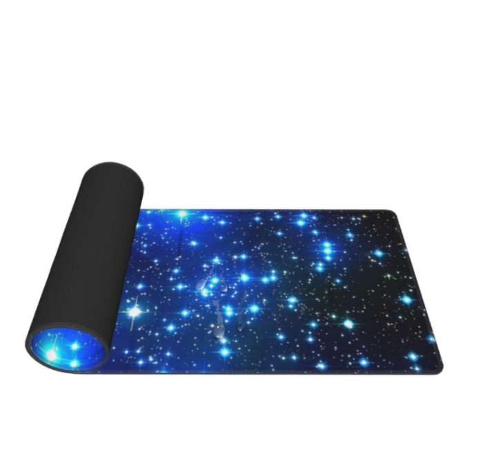 Mousepad Gaming Luxer Interstellar, 90 x 40 cm, Baza Cauciucata si Cusaturi laterale, Waterproof, Antiderapant,  mouse pad spatiu interstelar intergalactic aqirys flanco gaming logitech razer rgb personalizat xxl altex emag mare luxer ieftin [5]