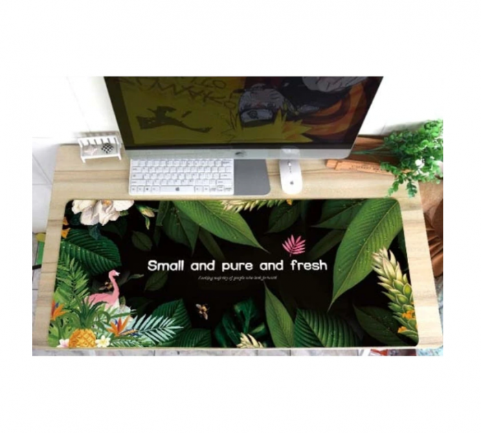 Mousepad Gaming Luxer Nature 100 x 50 cm, Baza Cauciucata si Cusaturi laterale, Waterproof, Antiderapant, mouse pad logitech xxl rgb amazon anti-slip extended altext aqirys qwerty genesis emag Luxer [3]