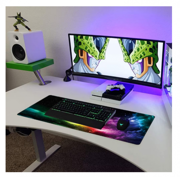 Mousepad Gaming Luxer Sky 90x40 cm, Baza Cauciucata si Cusaturi laterale, Waterproof, Antiderapant, mouse pad sky lovers cer luna nori futurist logitech razer rgb toucpad bes for xxl wireless mare altex flanco emag large v2 asus artisan razer ieftin luxer [3]