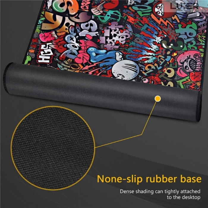 Mousepad Gaming Luxer Sky 90x40 cm, Baza Cauciucata si Cusaturi laterale, Waterproof, Antiderapant, mouse pad sky lovers cer luna nori futurist logitech razer rgb toucpad bes for xxl wireless mare altex flanco emag large v2 asus artisan razer ieftin luxer [2]