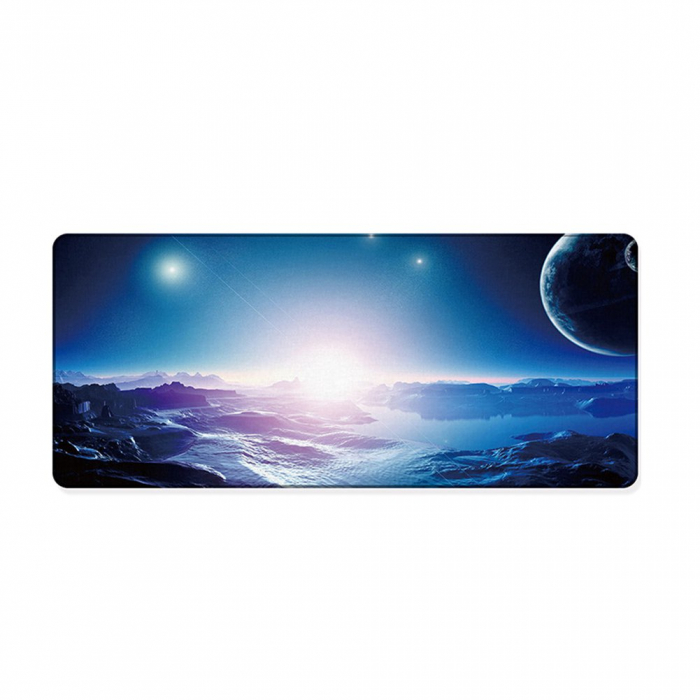 Mousepad Gaming Luxer Sky 90x40 cm, Baza Cauciucata si Cusaturi laterale, Waterproof, Antiderapant, mouse pad sky lovers cer luna nori futurist logitech razer rgb toucpad bes for xxl wireless mare altex flanco emag large v2 asus artisan razer ieftin luxer [4]