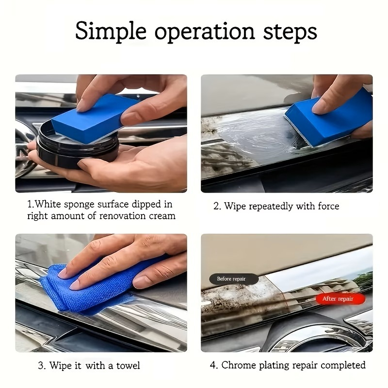 Pasta restaurare piese cromate si lustruire metale 50g [9]