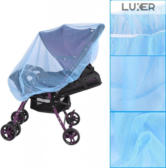 Plasa Anti-Tantari/Insecte Tip Husa Cu Elastic Pentru Carucior Luxer, Marime Universala, plasa tantari carucior bebe tei cybex universal chicco balios auchan dedeman carrefour insecte dm emag ieftin luxer [7]