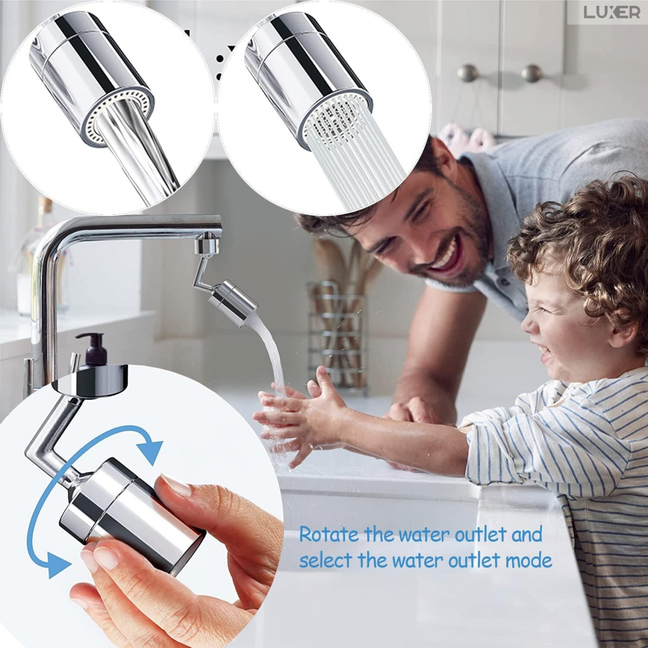 Prelungitor Baterie Chiuveta Tip Aerator cu 2 Moduri de Functionare, Brat Rotativ In Orice Directie, Economizor Apa Integrat, 8.5 cm, Prelungitor Baterie Chiuveta Tip Aerator cu 2 Moduri de Functionare, Brat Rotativ In Orice Directie, Economizor Apa Integrat, Dedeman, Leroy Merlin, Brico Depot, Hornbach, Emag, Luxer [4]