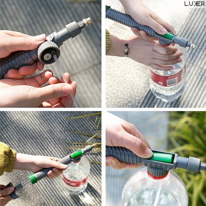 Pulverizator Portabil Manual pentru Uz Casnic, Pulverizare Apa/Substante Sub Presiune, Universal, pentru Stropit, Sticle sau Bidoane 0.5L-2L, Lungime 29 cm, Luxer [5]
