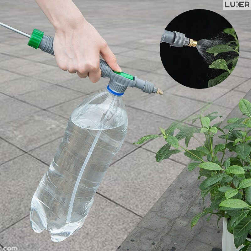 Pulverizator Portabil Manual pentru Uz Casnic, Pulverizare Apa/Substante Sub Presiune, Universal, pentru Stropit, Sticle sau Bidoane 0.5L-2L, Lungime 29 cm, Luxer [1]