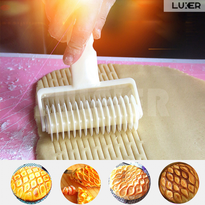 Rola Pentru Modelat Aluatul de Tarte, Placinte sau Prajituri, 17.5x10 cm, Luxer, rola pentru modelarea aluatului modelator aluat ieftin luxer [2]