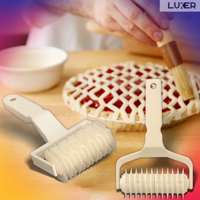 Rola Pentru Modelat Aluatul de Tarte, Placinte sau Prajituri, 17.5x10 cm, Luxer, rola pentru modelarea aluatului modelator aluat ieftin luxer [3]
