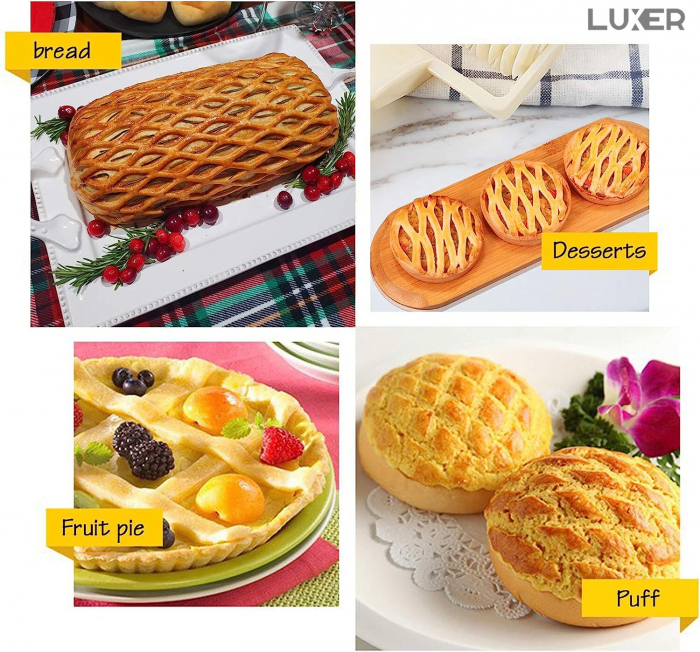 Rola Pentru Modelat Aluatul de Tarte, Placinte sau Prajituri, 17.5x10 cm, Luxer, rola pentru modelarea aluatului modelator aluat ieftin luxer [4]