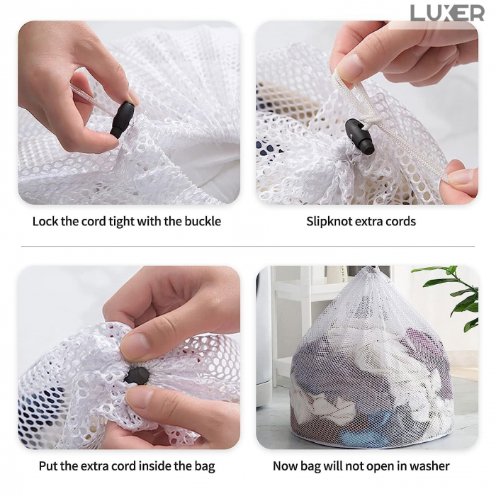 Sac Protectie Haine Pentru Masina de Spalat, 30x40 cm, Alb, Luxer, saci protectie haine masina de spalat ikea dedeman jysk leroy emag ieftine luxer [5]