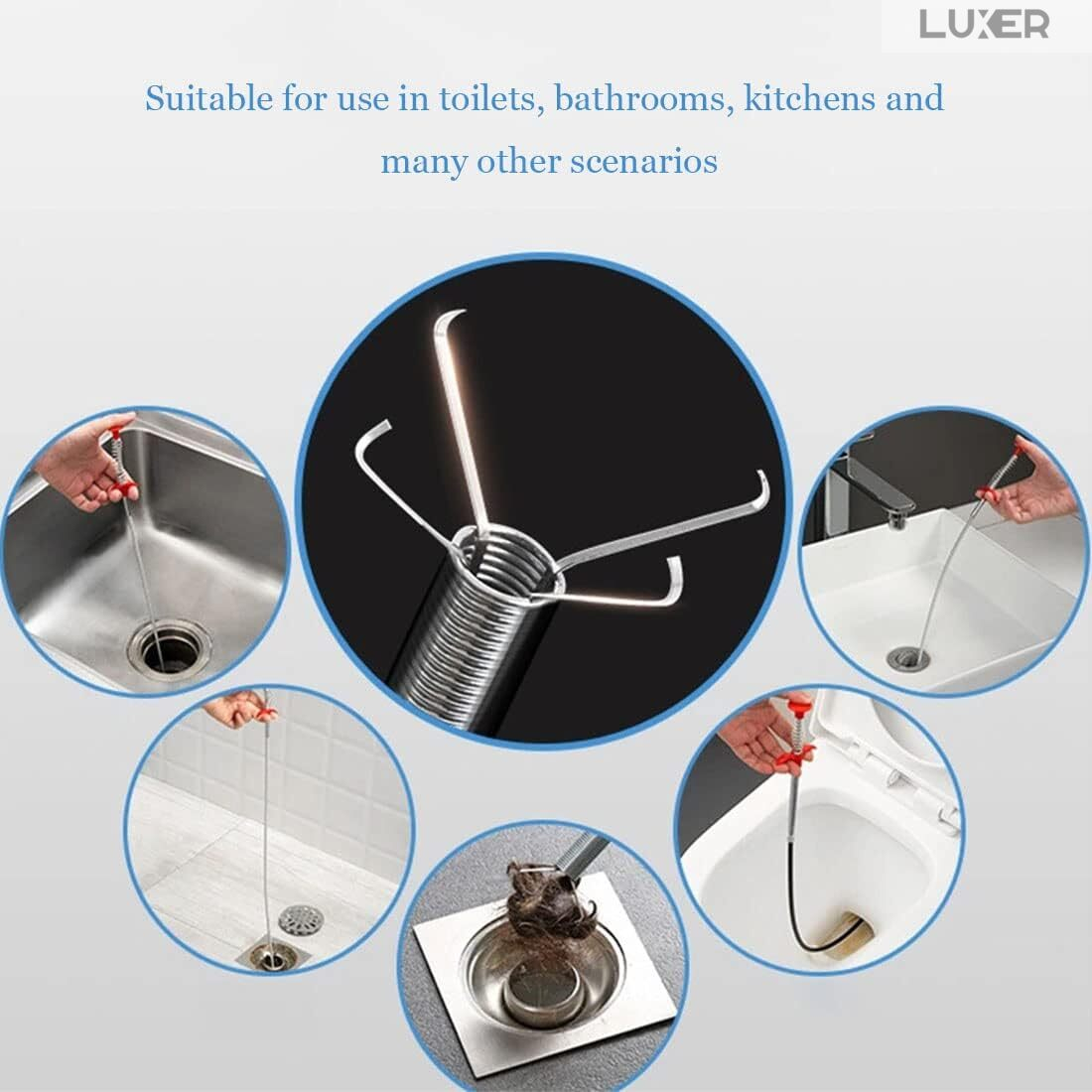 Sarpe Desfundare Chiuveta/Cada/WC/Tevi de Scurgere cu Sistem Extractor cu 4 Brate, Lungime 290 cm [6]