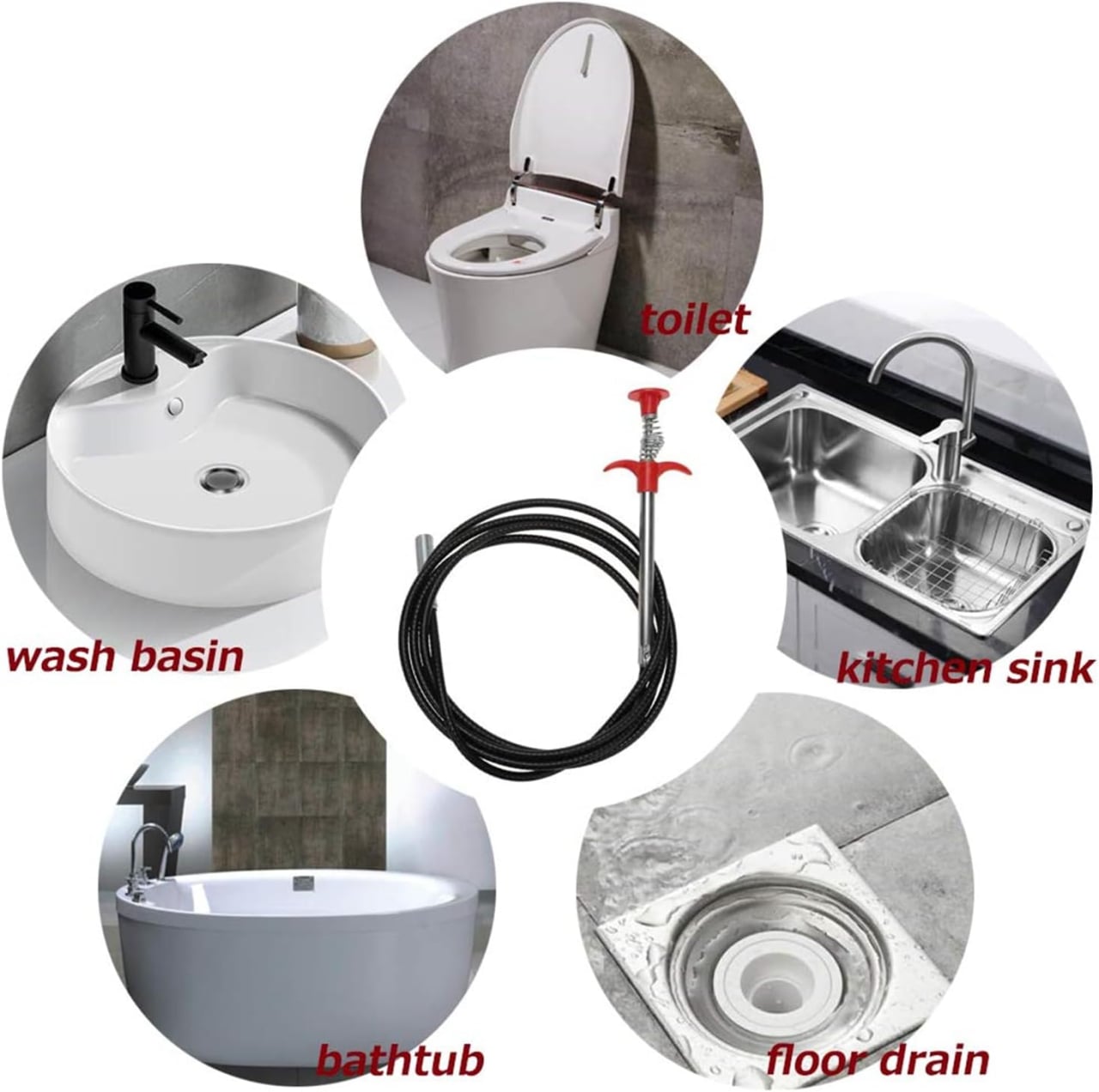 Sarpe Desfundare Chiuveta/Cada/WC/Tevi de Scurgere cu Sistem Extractor cu 4 Brate, Lungime 290 cm [8]