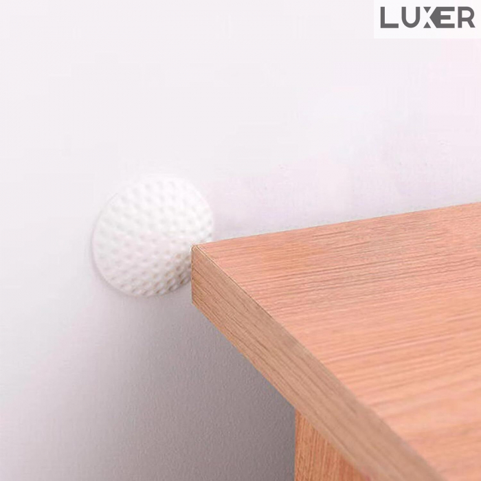 Set Buline Autoadezive Protectie Usi/Mobilier/Parchet din Silicon Cauciucat, Protectie Perete, Multisuprafete, Universal, Dimensiune 5 cm, Alb/Multicolor, Luxer, buline protectie perete bucatarie aragaz pereti dedeman ikea birou copii multisuprafete luxer [3]