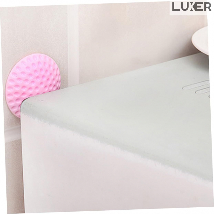 Set Buline Autoadezive Protectie Usi/Mobilier/Parchet din Silicon Cauciucat, Protectie Perete, Multisuprafete, Universal, Dimensiune 5 cm, Alb/Multicolor, Luxer, buline protectie perete bucatarie aragaz pereti dedeman ikea birou copii multisuprafete luxer [4]