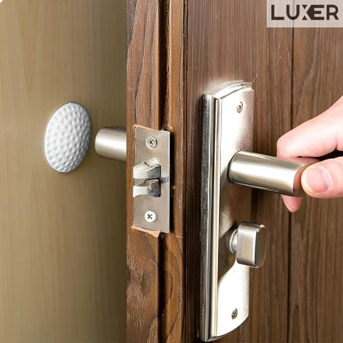 Set Buline Autoadezive Protectie Usi/Mobilier/Parchet din Silicon Cauciucat, Protectie Perete, Multisuprafete, Universal, Dimensiune 5 cm, Alb/Multicolor, Luxer, buline protectie perete bucatarie aragaz pereti dedeman ikea birou copii multisuprafete luxer [5]