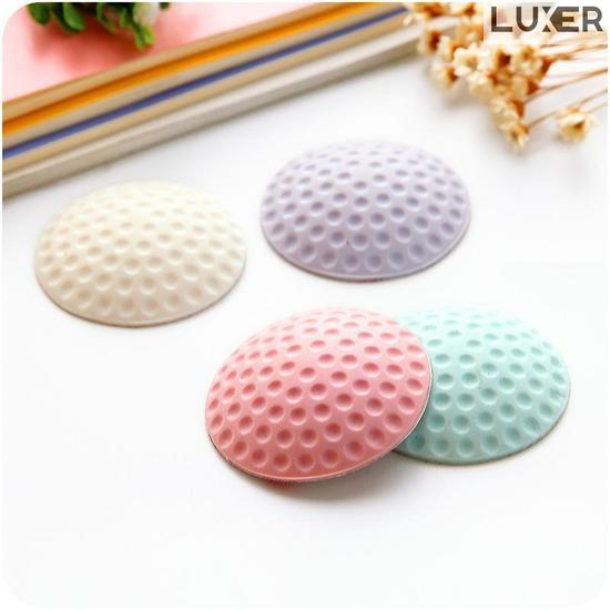 Set Buline Autoadezive Protectie Usi/Mobilier/Parchet din Silicon Cauciucat, Protectie Perete, Multisuprafete, Universal, Dimensiune 5 cm, Alb/Multicolor, Luxer, buline protectie perete bucatarie aragaz pereti dedeman ikea birou copii multisuprafete luxer [2]