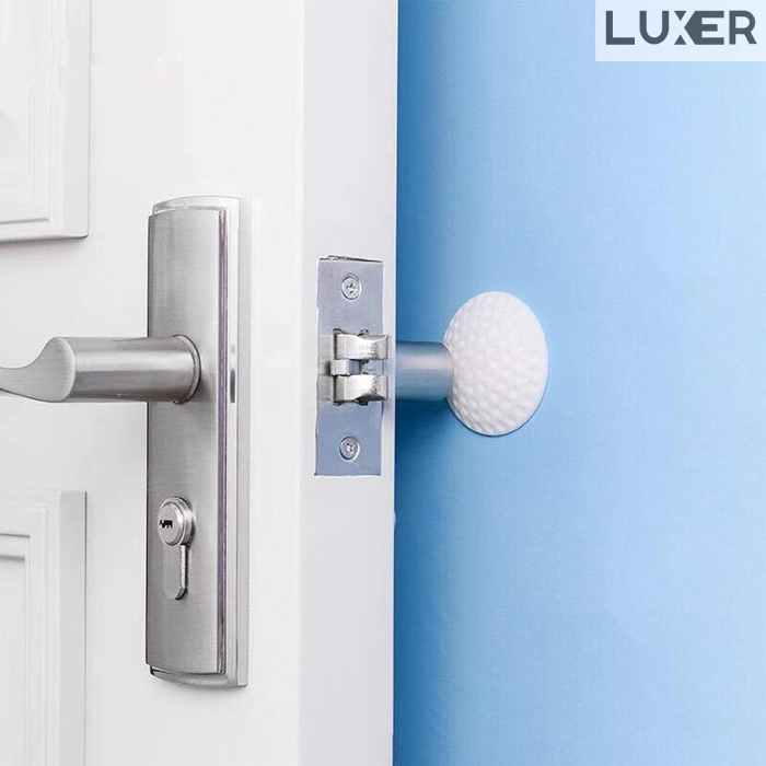 Set Buline Autoadezive Protectie Usi/Mobilier/Parchet din Silicon Cauciucat, Protectie Perete, Multisuprafete, Universal, Dimensiune 5 cm, Alb/Multicolor, Luxer, buline protectie perete bucatarie aragaz pereti dedeman ikea birou copii multisuprafete luxer [1]