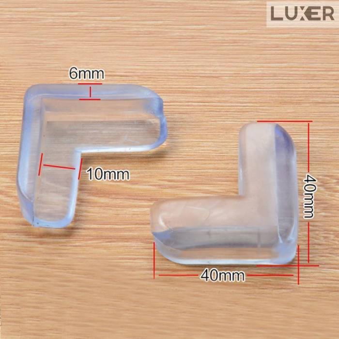 Set 10 Coltare pentru Protectia Bebelusilor/Copiilor la Colturile Mobilei, din Silicon, forma de Triunghi, Luxer 3.8x3.8x1.5 cm, coltare mobila protectie pt copii dedeman emag leroy jumbo ieftine luxer [16]