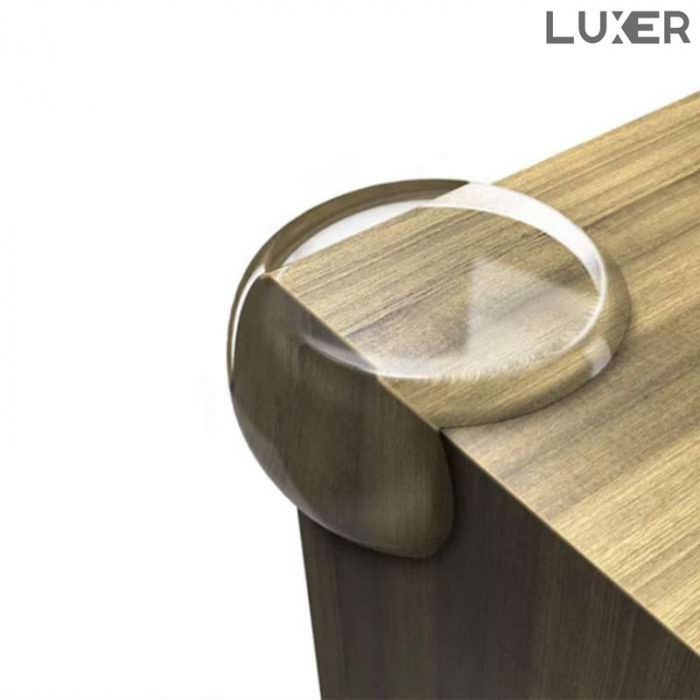 Set 10 Coltare Protectie Pentru Margini/Colturi Mobila, din Silicon, Forma Rotunda, Dimensiuni 3.5x2.5x2 cm, Luxer, protetctie colturi mobila cu muchii ascutite pentru copii dedeman ikea honbach emag jysk leroy pepco luxer [9]