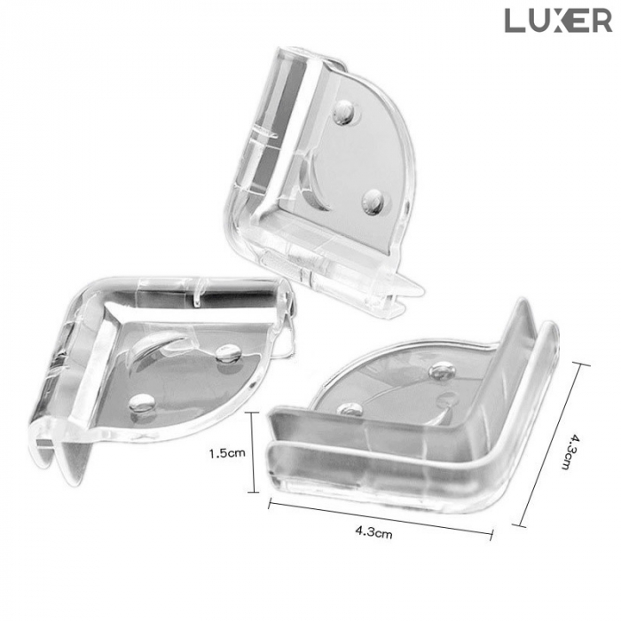 Set 10 Coltare Protectie Pentru Margini/Colturi Mobila, din Silicon, Forma Rotunda, Dimensiuni 3.5x2.5x2 cm, Luxer, protetctie colturi mobila cu muchii ascutite pentru copii dedeman ikea honbach emag jysk leroy pepco luxer [7]