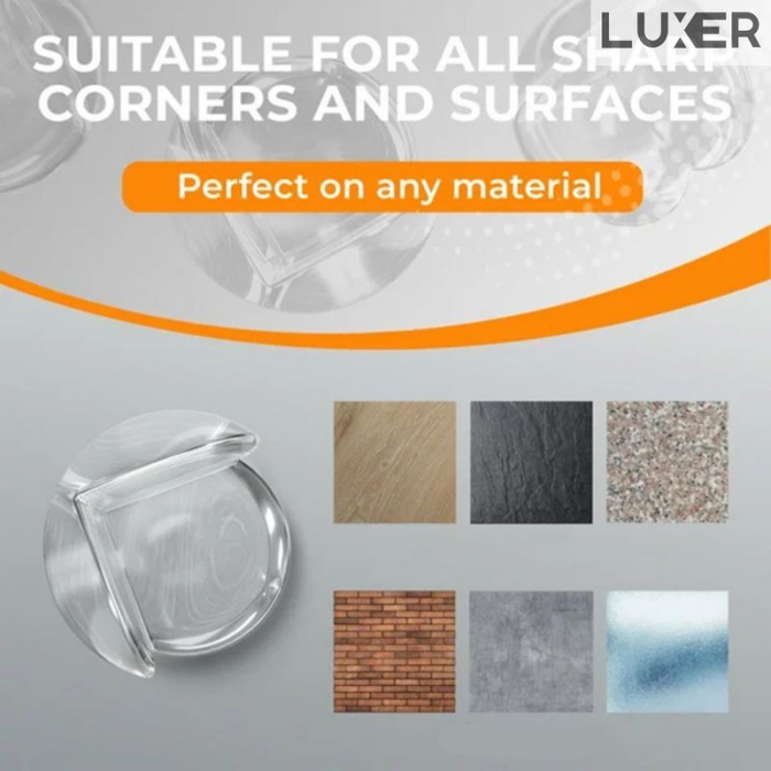 Set 10 Coltare Protectie Pentru Margini/Colturi Mobila, din Silicon, Forma Rotunda, Dimensiuni 3.5x2.5x2 cm, Luxer, protetctie colturi mobila cu muchii ascutite pentru copii dedeman ikea honbach emag jysk leroy pepco luxer [10]