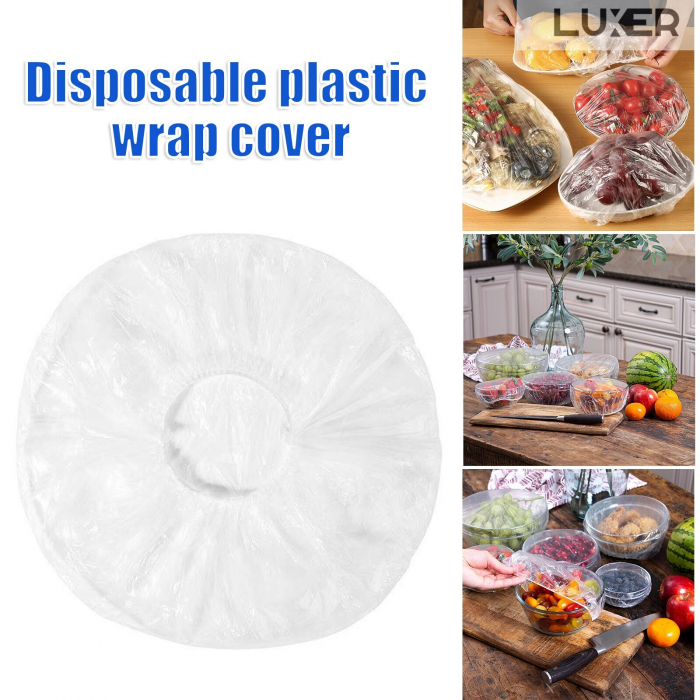 Set 100 Huse cu Elastic Pentru Protectie Boluri/Tavi/Recipiente Tip Capac Castroane  cu Diametrul intre 10-23 cm, Transparente, Luxer, emag dedeman hornbach leroy pepco ieftine durabile rezistente pentru alimente tevi cratite boluri casolete ieftine luxer [6]