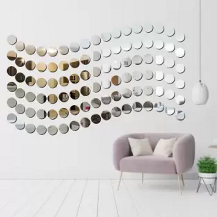 Set oglinzi acrilice buline Luxer oglinzi decorative de perete oglinda hol oglinzi dedeman pentru camera din acril decorativa ikea decor mobexpert jysk emag dormitor living autoadezive oglinda moderne rezistente auriu 2 cm diametru [4]