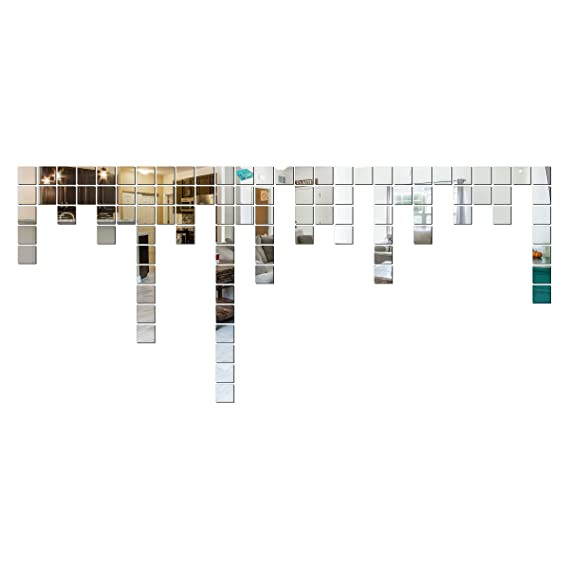 Set oglinzi acrilice patrate Luxer oglinzi decorative de perete oglinda hol oglinzi dedeman pentru living din acril decorativa ikea decor mobexpert jysk emag dormitor living autoadezive oglinda aurie moderne rezistente auriu [7]