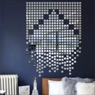 Set oglinzi acrilice patrate Luxer oglinzi decorative de perete oglinda hol oglinzi dedeman pentru living din acril decorativa ikea decor mobexpert jysk emag dormitor living autoadezive oglinda aurie moderne rezistente auriu [2]