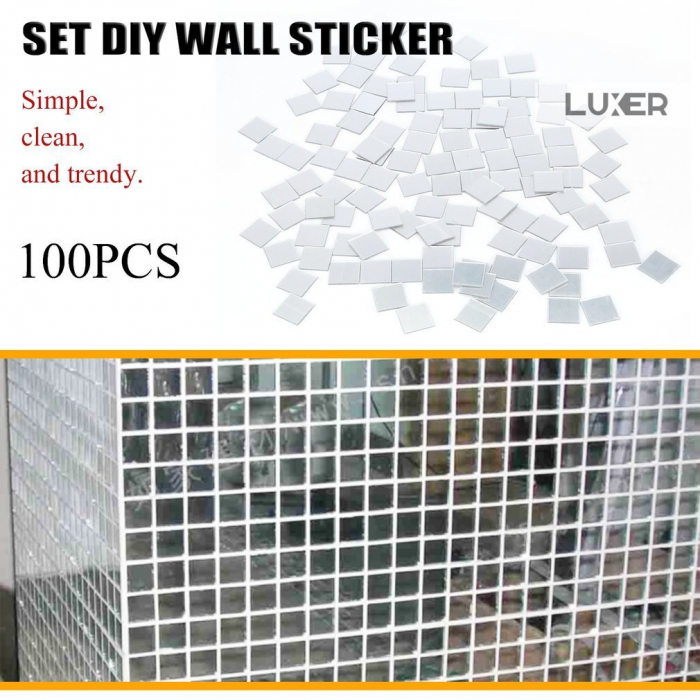 Set oglinzi acrilice patrate Luxer oglinzi decorative de perete oglinda hol oglinzi dedeman pentru living din acril decorativa ikea decor mobexpert jysk emag dormitor living autoadezive oglinda aurie moderne rezistente auriu [9]