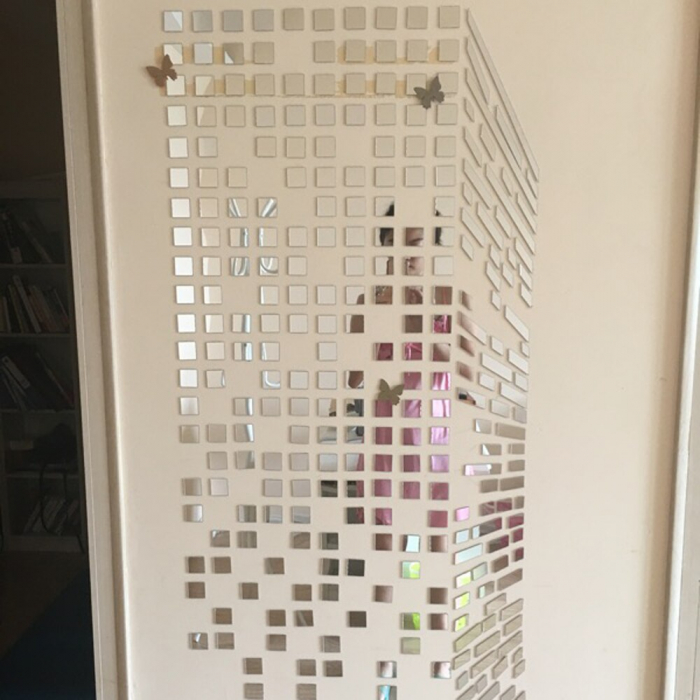 Set oglinzi acrilice patrate Luxer oglinzi decorative de perete oglinda hol oglinzi dedeman pentru living din acril decorativa ikea decor mobexpert jysk emag dormitor living autoadezive oglinda aurie moderne rezistente auriu [9]
