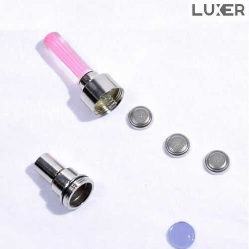 Set 2 Lumini LED pentru Roata Bicicleta/Masina/Motocicleta, cu Ventil, Alimentare: Baterii, Multiple Culori, Luxer, set lumini biciclete, motoare, masini fata spate pentru roata puternice dechatlon auchan carrefour emag fata spate luxer [5]