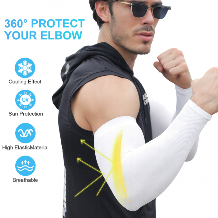 Set 2 Maneci Sport Unisex cu Protectie UV Luxer, Marime Universala, protectie auto, alergat, ciclism, pescuit, Negru, maneca protectie solara uv manusi fortbal alergat decathlon ieftine universale emag luxer [6]