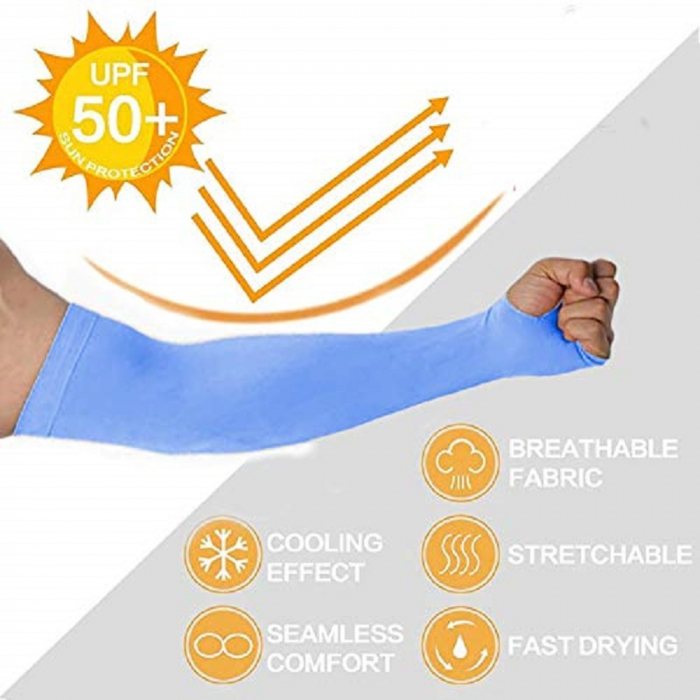 Set 2 Maneci Sport Unisex cu Protectie UV Luxer, Marime Universala, protectie auto, alergat, ciclism, pescuit, Negru, maneca protectie solara uv manusi fortbal alergat decathlon ieftine universale emag luxer [8]