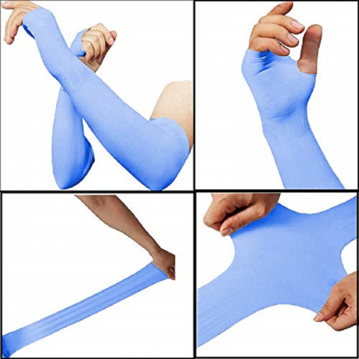 Set 2 Maneci Sport Unisex cu Protectie UV Luxer, Marime Universala, protectie auto, alergat, ciclism, pescuit, Negru, maneca protectie solara uv manusi fortbal alergat decathlon ieftine universale emag luxer [9]
