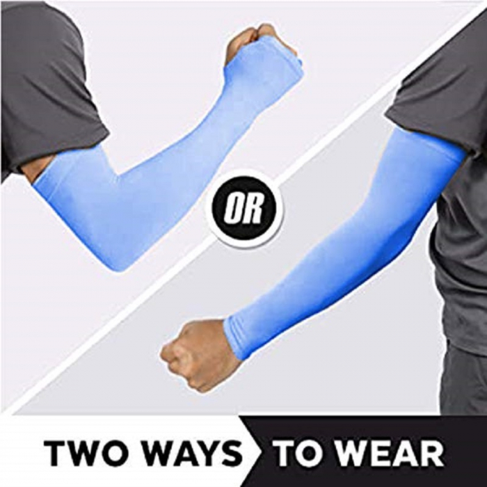 Set 2 Maneci Sport Unisex cu Protectie UV Luxer, Marime Universala, protectie auto, alergat, ciclism, pescuit, Negru, maneca protectie solara uv manusi fortbal alergat decathlon ieftine universale emag luxer [7]