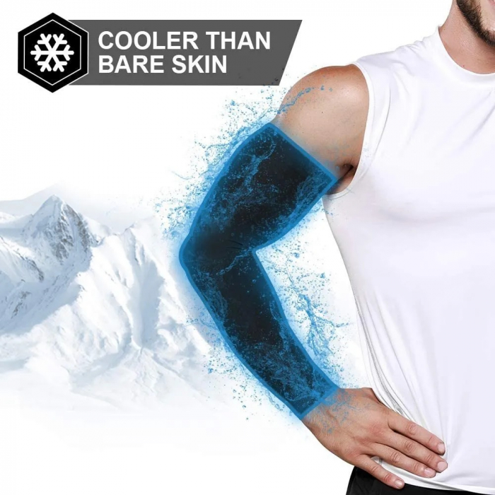 Set 2 Maneci Sport Unisex cu Protectie UV Luxer, Marime Universala, protectie auto, alergat, ciclism, pescuit, Negru, maneca protectie solara uv manusi fortbal alergat decathlon ieftine universale emag luxer [6]