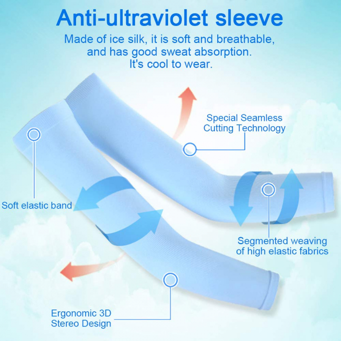 Set 2 Maneci Sport Unisex cu Protectie UV Luxer, Marime Universala, protectie auto, alergat, ciclism, pescuit, Negru, maneca protectie solara uv manusi fortbal alergat decathlon ieftine universale emag luxer [3]