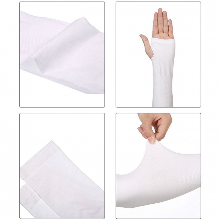 Set 2 Maneci Sport Unisex cu Protectie UV Luxer, Marime Universala, protectie auto, alergat, ciclism, pescuit, Negru, maneca protectie solara uv manusi fortbal alergat decathlon ieftine universale emag luxer [2]